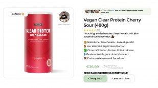 Clear Protein Cherry Sour, Vetain.de, 08.05.2025