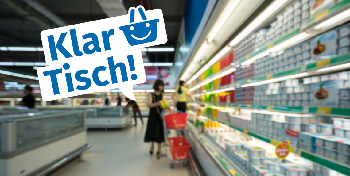 Supermarkt-Einkauf-Logo-Klartisch Supermarkt-Einkauf-Logo-Klartisch